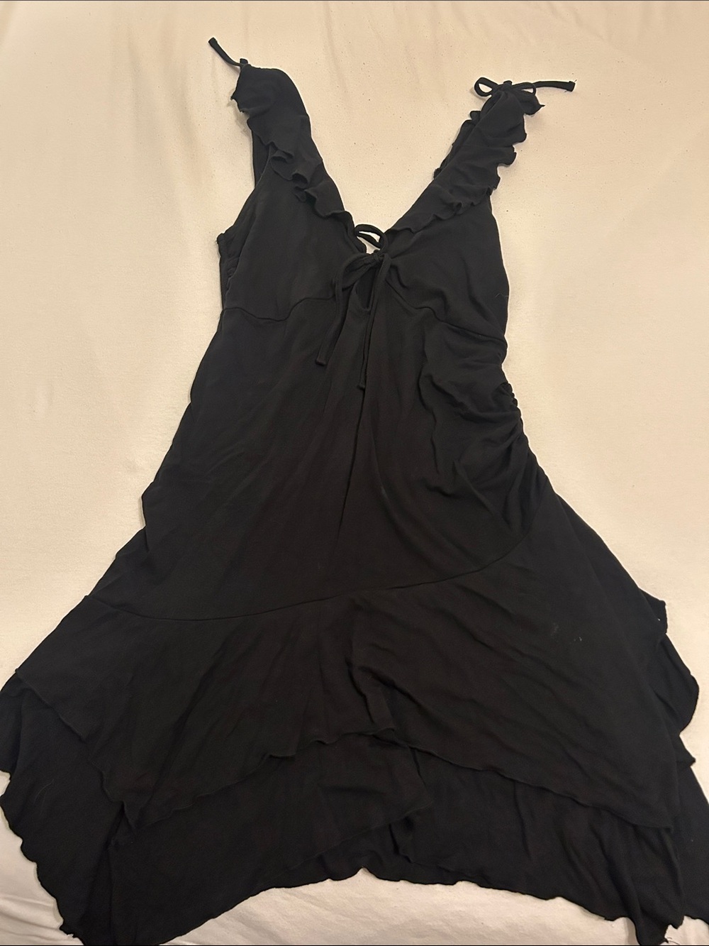 Wild Fable Whimsical Black Ruffle Women’s Dress